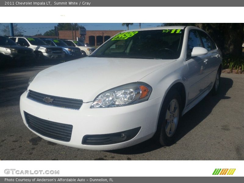Summit White / Gray 2011 Chevrolet Impala LT