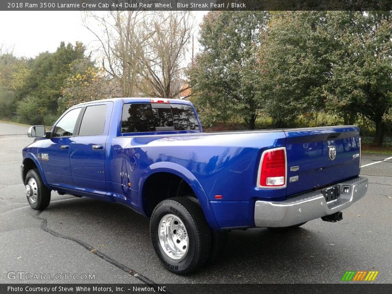 Blue Streak Pearl / Black 2018 Ram 3500 Laramie Crew Cab 4x4 Dual Rear Wheel