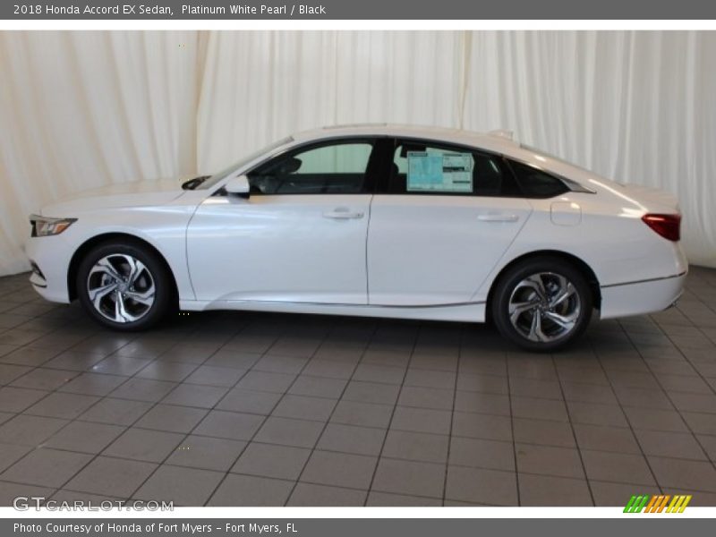 Platinum White Pearl / Black 2018 Honda Accord EX Sedan