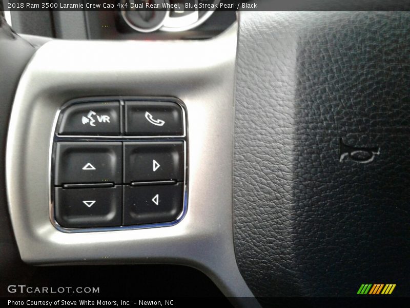 Blue Streak Pearl / Black 2018 Ram 3500 Laramie Crew Cab 4x4 Dual Rear Wheel