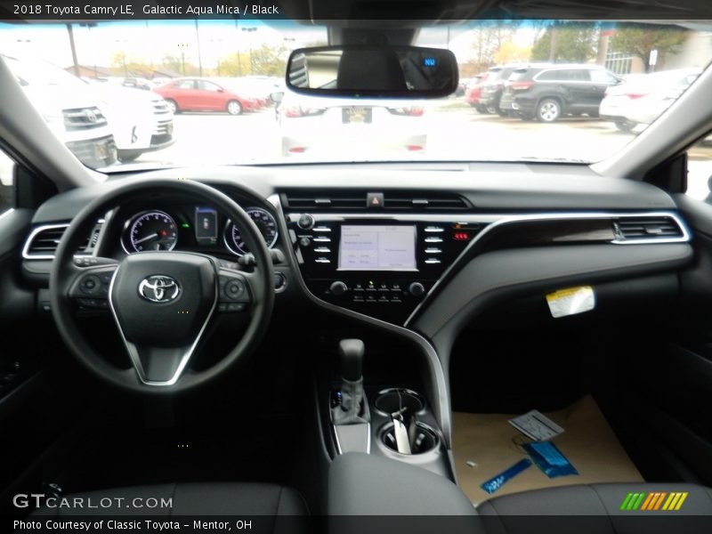 Galactic Aqua Mica / Black 2018 Toyota Camry LE