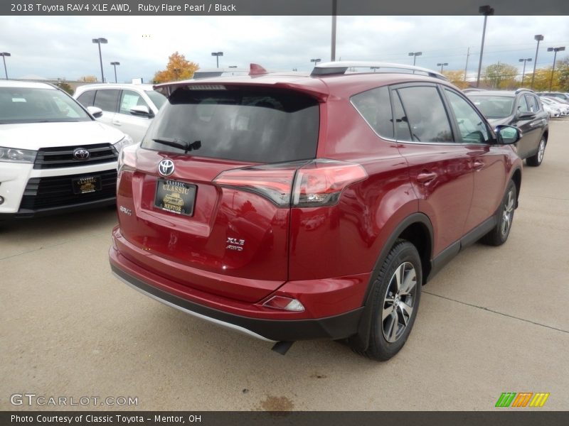 Ruby Flare Pearl / Black 2018 Toyota RAV4 XLE AWD