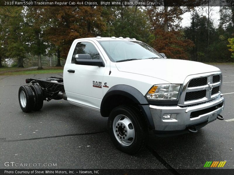 Bright White / Black/Diesel Gray 2018 Ram 5500 Tradesman Regular Cab 4x4 Chassis