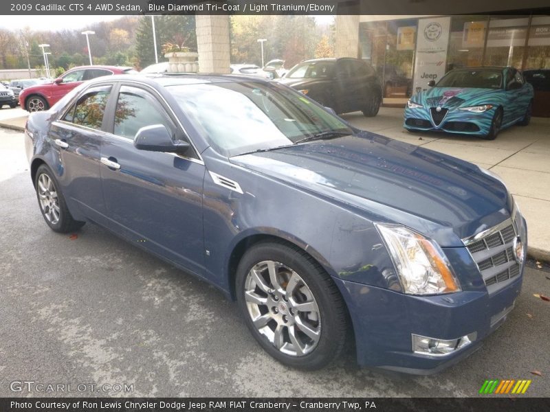 Blue Diamond Tri-Coat / Light Titanium/Ebony 2009 Cadillac CTS 4 AWD Sedan