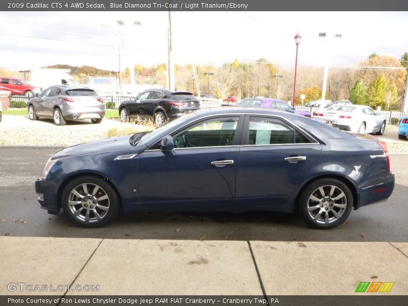 Blue Diamond Tri-Coat / Light Titanium/Ebony 2009 Cadillac CTS 4 AWD Sedan