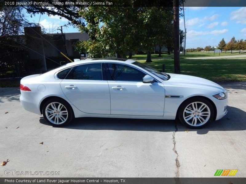 Yulong White Metallic / Sienna Tan 2018 Jaguar XF Portfolio