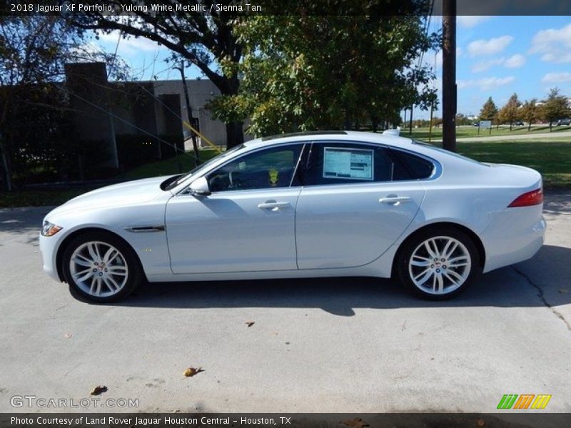 Yulong White Metallic / Sienna Tan 2018 Jaguar XF Portfolio