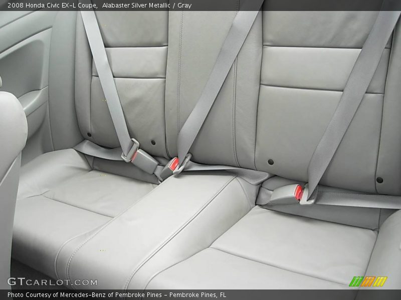 Alabaster Silver Metallic / Gray 2008 Honda Civic EX-L Coupe