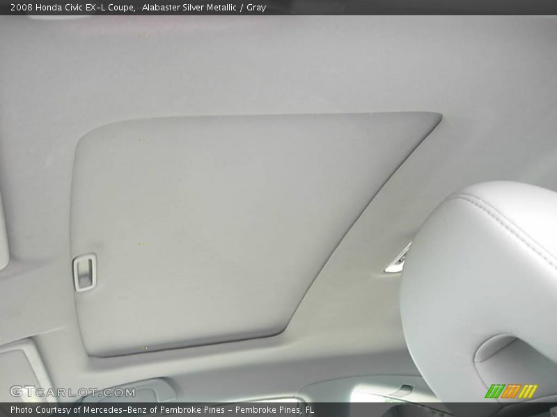 Alabaster Silver Metallic / Gray 2008 Honda Civic EX-L Coupe