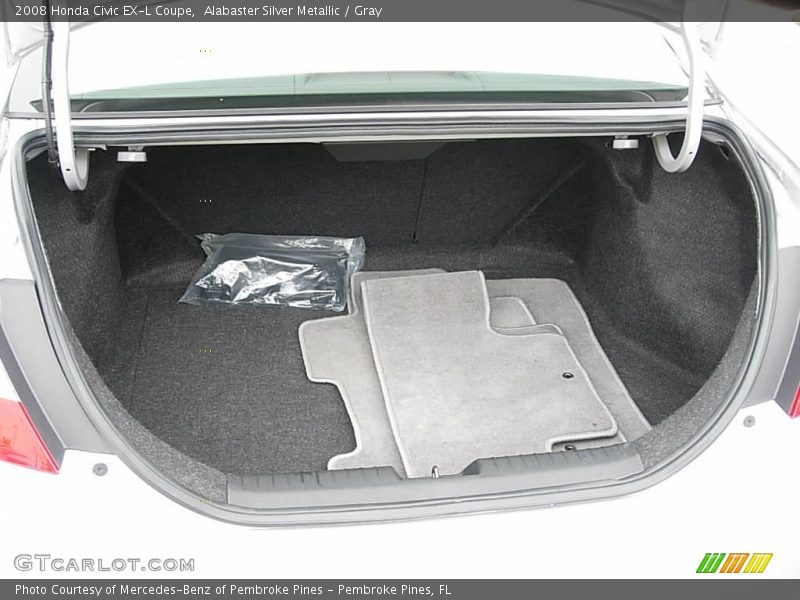 Alabaster Silver Metallic / Gray 2008 Honda Civic EX-L Coupe