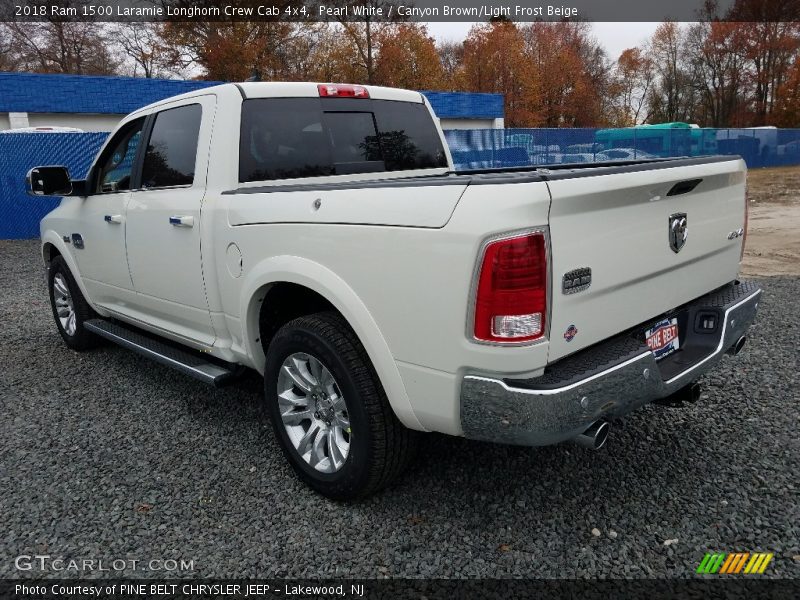 Pearl White / Canyon Brown/Light Frost Beige 2018 Ram 1500 Laramie Longhorn Crew Cab 4x4