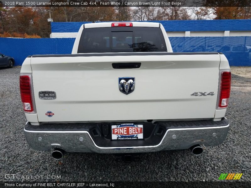 Pearl White / Canyon Brown/Light Frost Beige 2018 Ram 1500 Laramie Longhorn Crew Cab 4x4