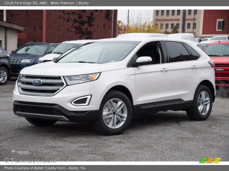 White Platinum / Ebony 2018 Ford Edge SEL AWD