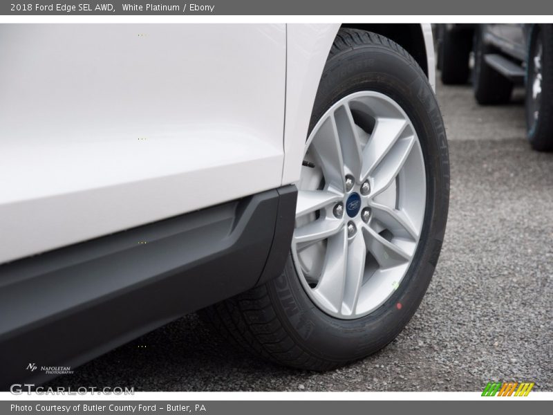 White Platinum / Ebony 2018 Ford Edge SEL AWD