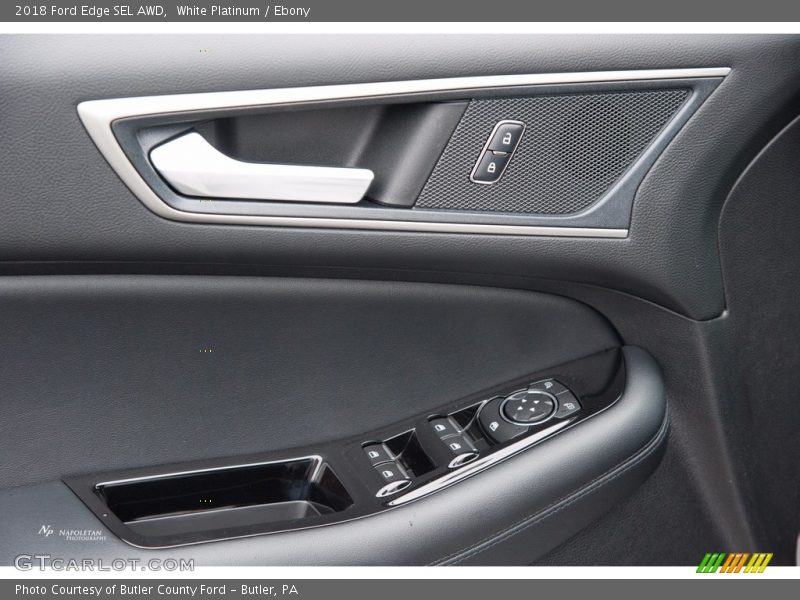 White Platinum / Ebony 2018 Ford Edge SEL AWD