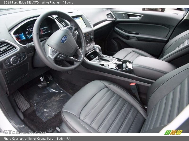 White Platinum / Ebony 2018 Ford Edge SEL AWD