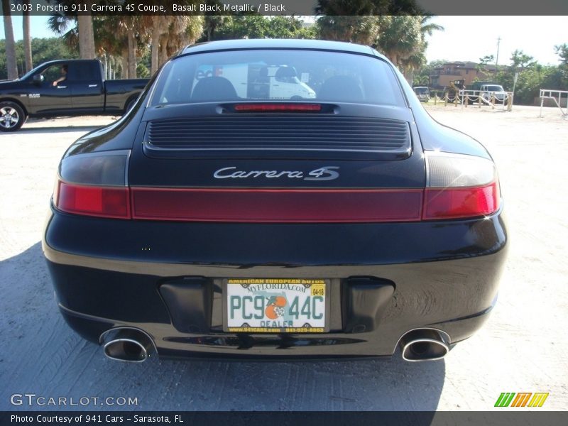Basalt Black Metallic / Black 2003 Porsche 911 Carrera 4S Coupe