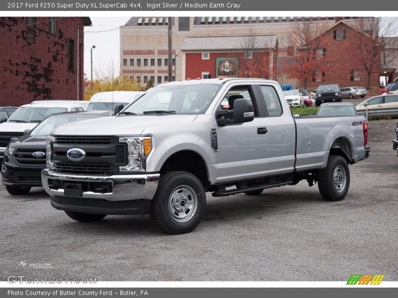 Ingot Silver / Medium Earth Gray 2017 Ford F250 Super Duty XL SuperCab 4x4