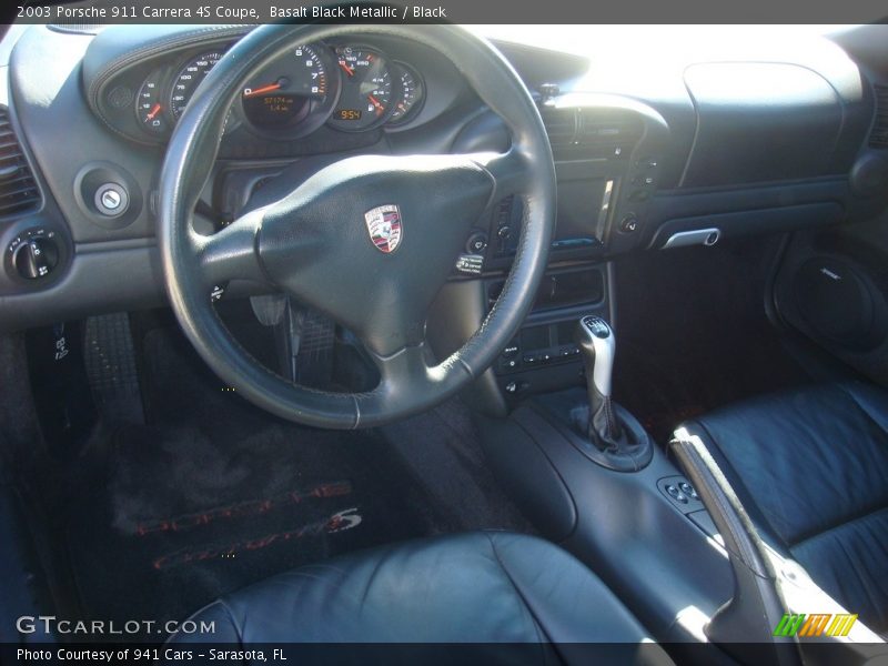 Basalt Black Metallic / Black 2003 Porsche 911 Carrera 4S Coupe