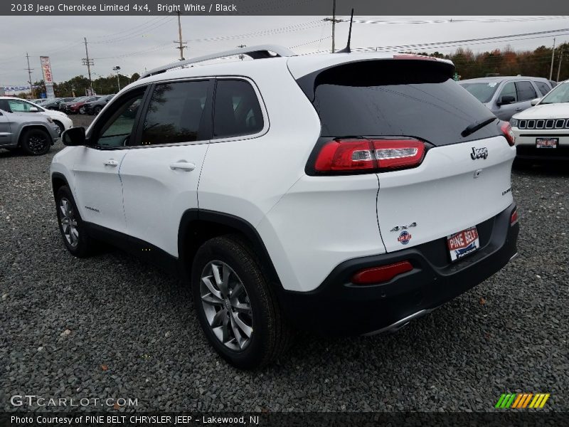 Bright White / Black 2018 Jeep Cherokee Limited 4x4