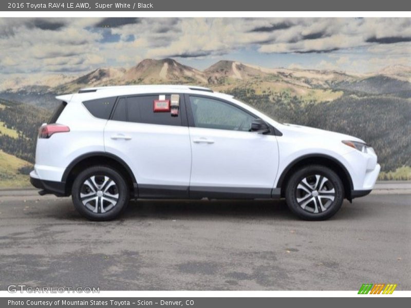 Super White / Black 2016 Toyota RAV4 LE AWD