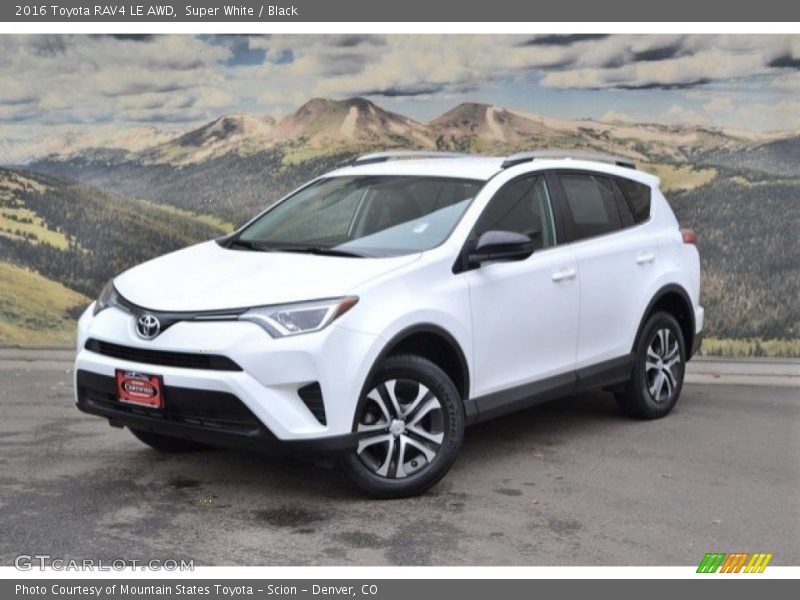 Super White / Black 2016 Toyota RAV4 LE AWD