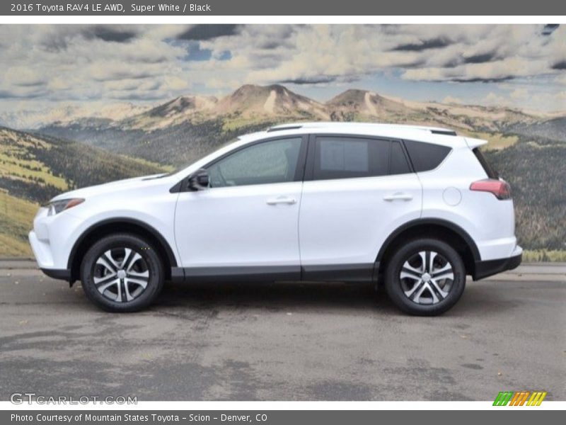 Super White / Black 2016 Toyota RAV4 LE AWD