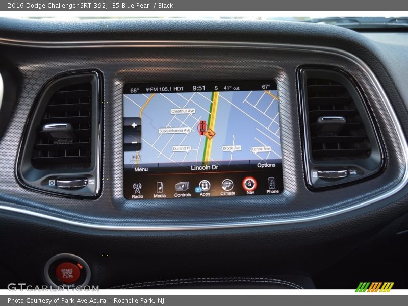 B5 Blue Pearl / Black 2016 Dodge Challenger SRT 392