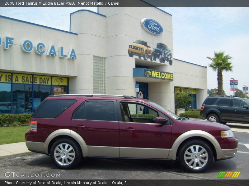 Merlot Metallic / Camel 2008 Ford Taurus X Eddie Bauer AWD