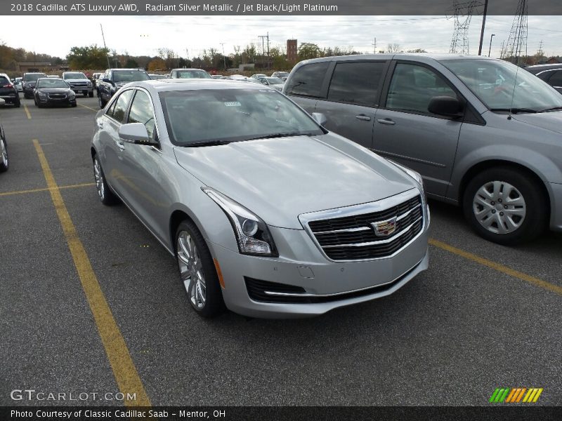 Radiant Silver Metallic / Jet Black/Light Platinum 2018 Cadillac ATS Luxury AWD