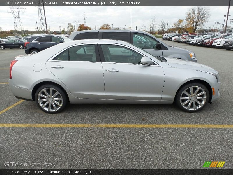 Radiant Silver Metallic / Jet Black/Light Platinum 2018 Cadillac ATS Luxury AWD