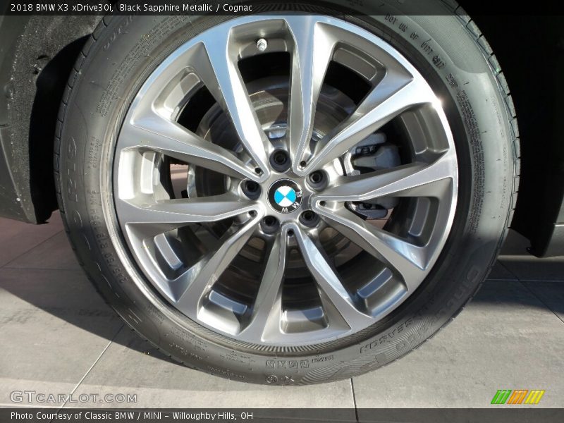 Black Sapphire Metallic / Cognac 2018 BMW X3 xDrive30i