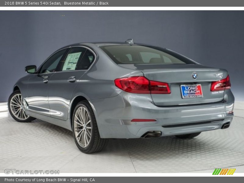 Bluestone Metallic / Black 2018 BMW 5 Series 540i Sedan
