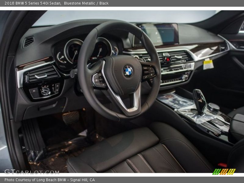 Bluestone Metallic / Black 2018 BMW 5 Series 540i Sedan