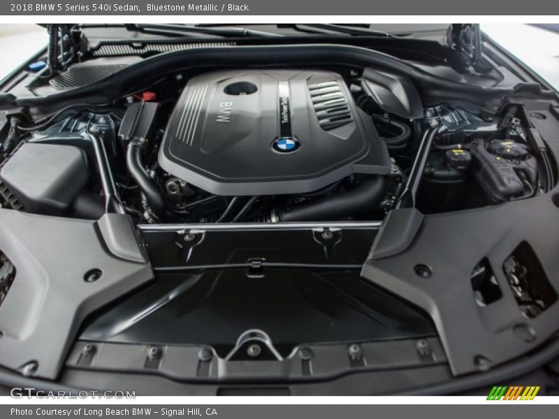 Bluestone Metallic / Black 2018 BMW 5 Series 540i Sedan