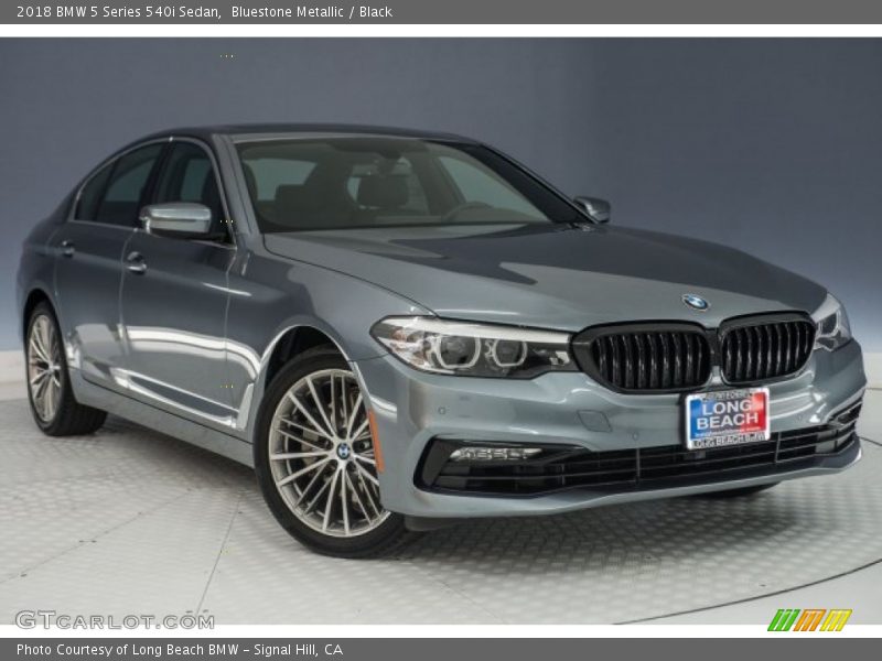 Bluestone Metallic / Black 2018 BMW 5 Series 540i Sedan