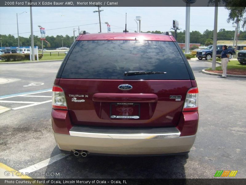 Merlot Metallic / Camel 2008 Ford Taurus X Eddie Bauer AWD