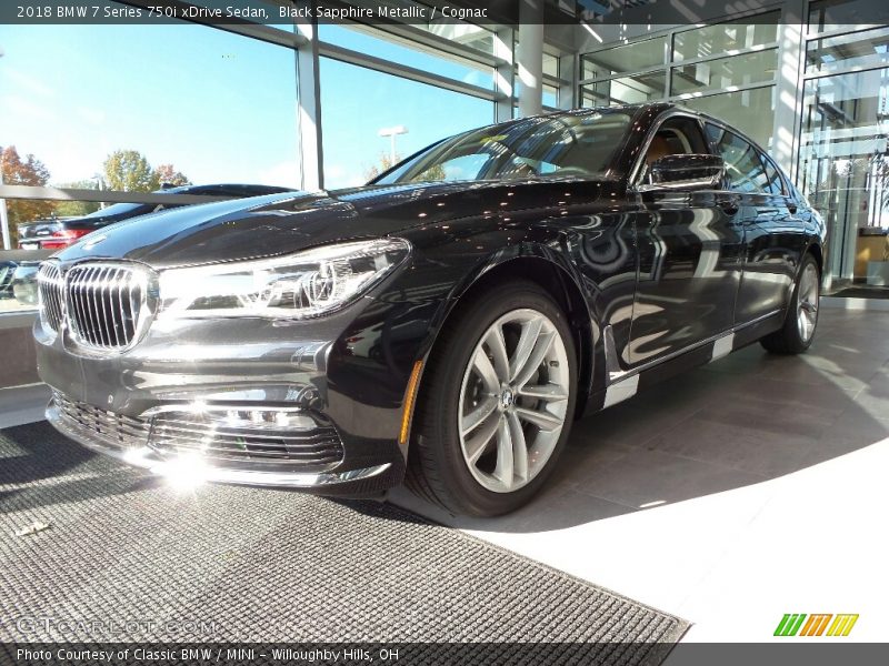 Black Sapphire Metallic / Cognac 2018 BMW 7 Series 750i xDrive Sedan