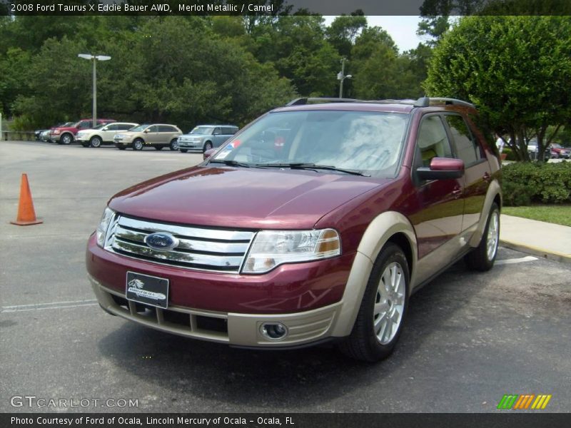 Merlot Metallic / Camel 2008 Ford Taurus X Eddie Bauer AWD