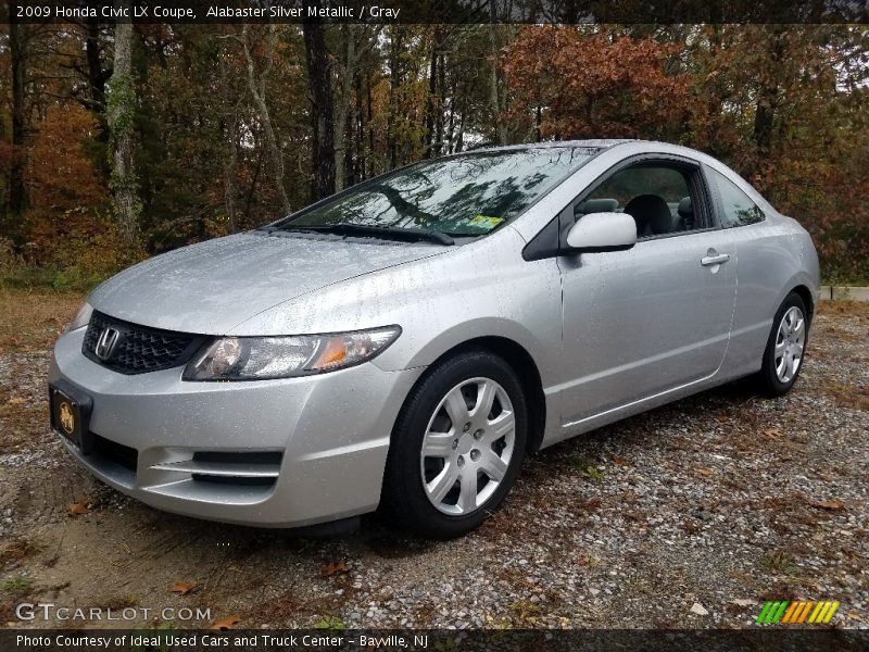 Alabaster Silver Metallic / Gray 2009 Honda Civic LX Coupe