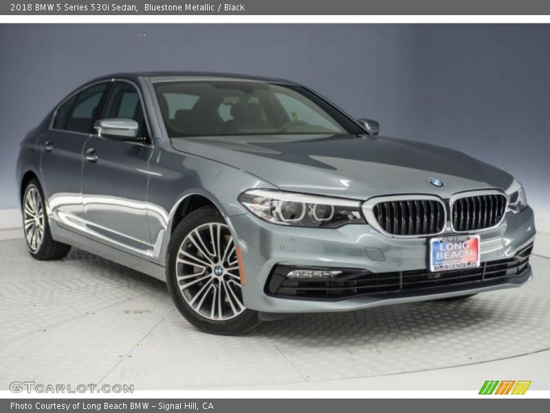 Bluestone Metallic / Black 2018 BMW 5 Series 530i Sedan