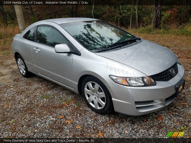 Alabaster Silver Metallic / Gray 2009 Honda Civic LX Coupe