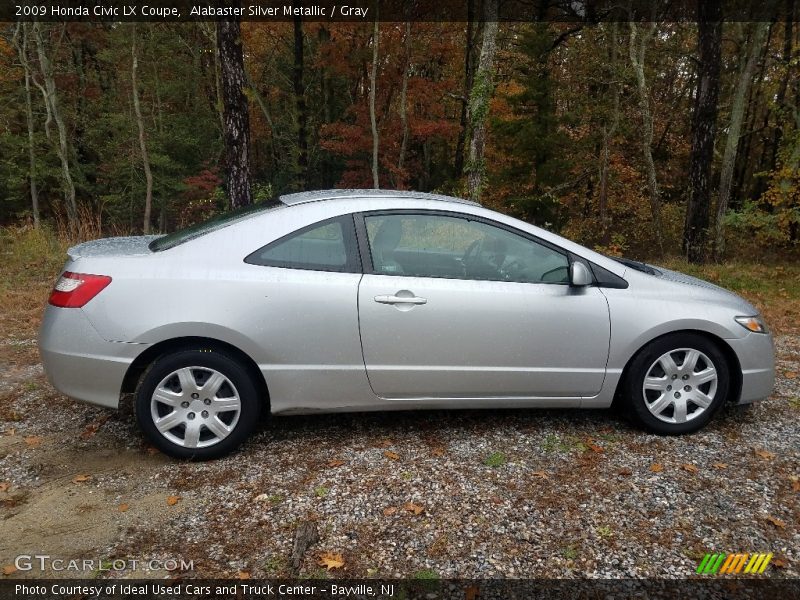 Alabaster Silver Metallic / Gray 2009 Honda Civic LX Coupe