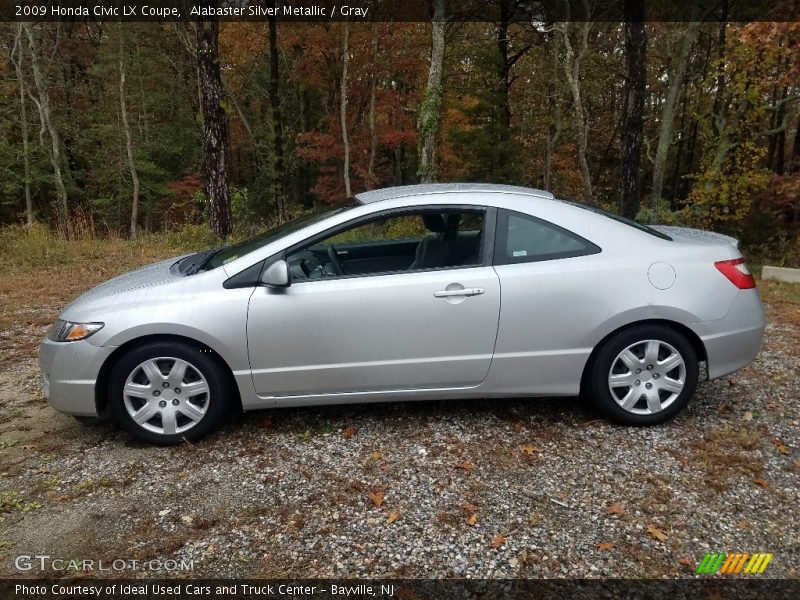 Alabaster Silver Metallic / Gray 2009 Honda Civic LX Coupe
