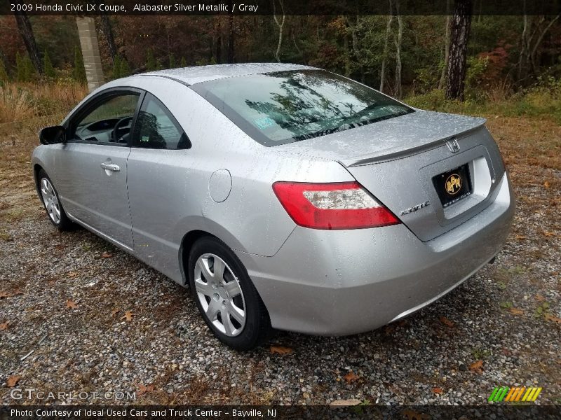 Alabaster Silver Metallic / Gray 2009 Honda Civic LX Coupe