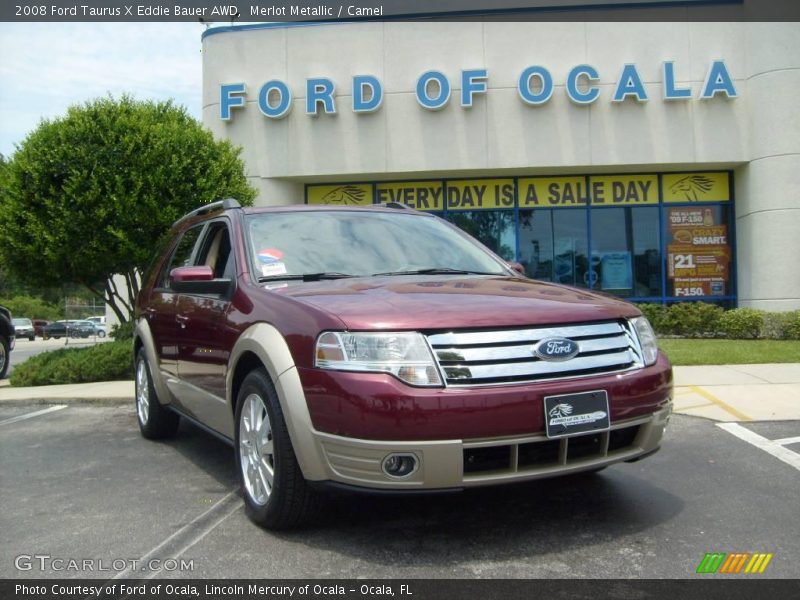 Merlot Metallic / Camel 2008 Ford Taurus X Eddie Bauer AWD