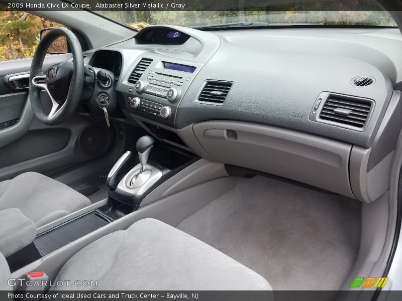 Alabaster Silver Metallic / Gray 2009 Honda Civic LX Coupe