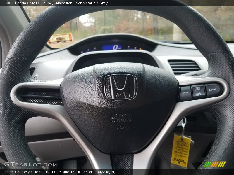Alabaster Silver Metallic / Gray 2009 Honda Civic LX Coupe