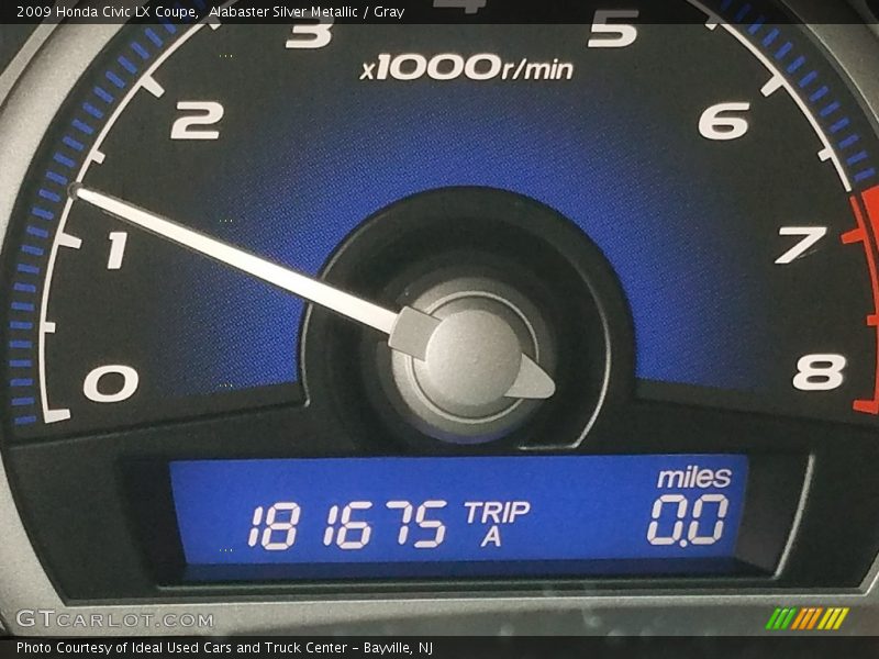 Alabaster Silver Metallic / Gray 2009 Honda Civic LX Coupe