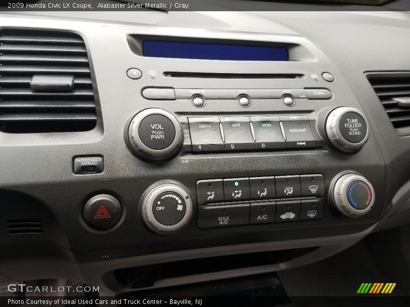 Alabaster Silver Metallic / Gray 2009 Honda Civic LX Coupe